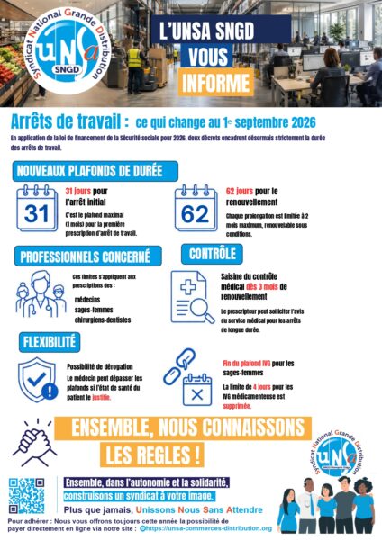 Arrêt de travail - Tract information UNSA SNGD